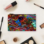 Psychedelic Trippy Hippie  Weird Art Cosmetic Bag (Small)