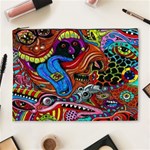 Psychedelic Trippy Hippie  Weird Art Cosmetic Bag (XL)