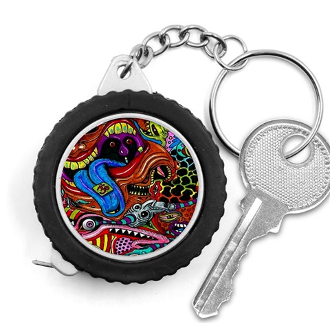 Psychedelic Trippy Hippie  Weird Art Measuring Tape from ArtsNow.com Front