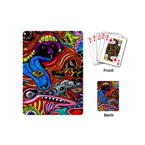 Psychedelic Trippy Hippie  Weird Art Playing Cards Single Design (Mini) from ArtsNow.com Back