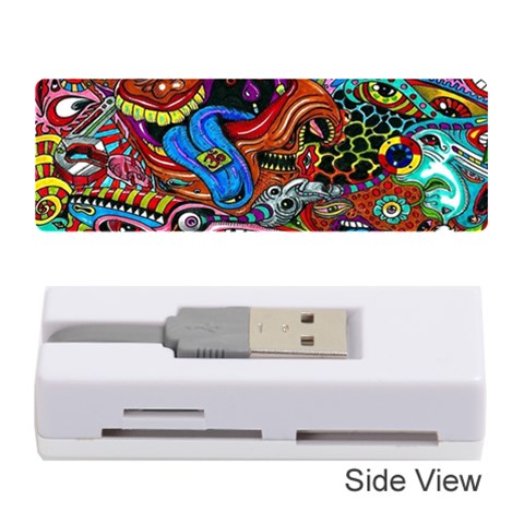 Psychedelic Trippy Hippie  Weird Art Memory Card Reader (Stick) from ArtsNow.com Front