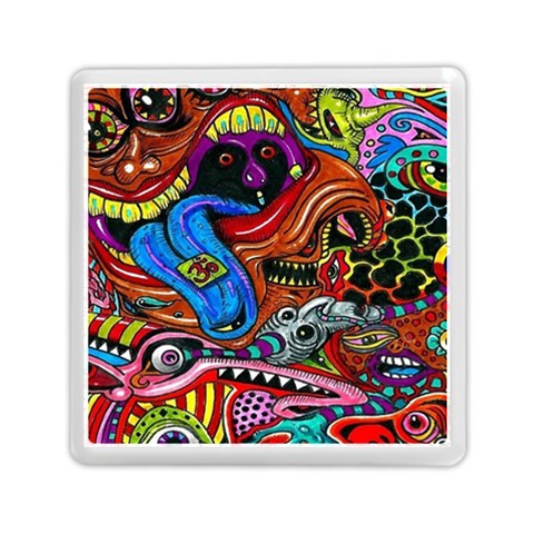Psychedelic Trippy Hippie  Weird Art Memory Card Reader (Square) from ArtsNow.com Front