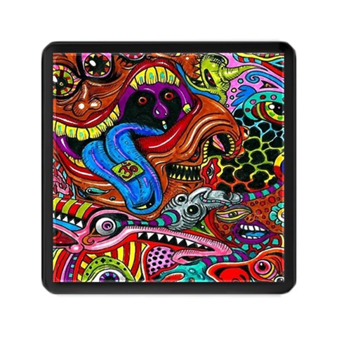 Psychedelic Trippy Hippie  Weird Art Memory Card Reader (Square) from ArtsNow.com Front