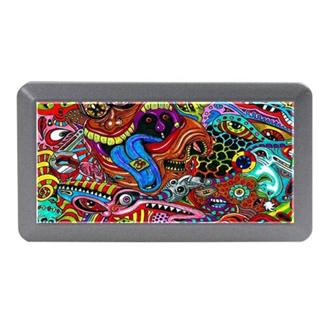 Psychedelic Trippy Hippie  Weird Art Memory Card Reader (Mini) from ArtsNow.com Front
