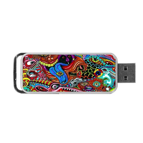 Psychedelic Trippy Hippie  Weird Art Portable USB Flash (One Side) from ArtsNow.com Front