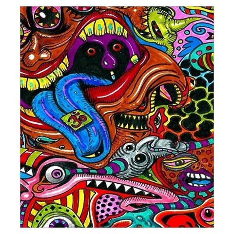 Psychedelic Trippy Hippie  Weird Art Drawstring Pouch (Small) from ArtsNow.com Front