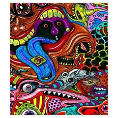 Psychedelic Trippy Hippie  Weird Art Drawstring Pouch (Small) from ArtsNow.com Back