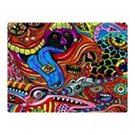 Psychedelic Trippy Hippie  Weird Art Two Sides Premium Plush Fleece Blanket (Mini)