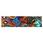 Psychedelic Trippy Hippie  Weird Art Oblong Satin Scarf (16  x 60 )