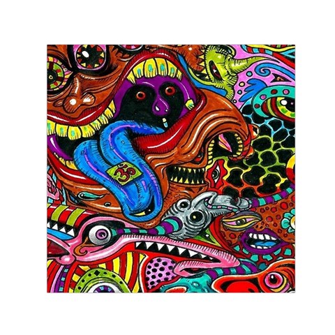 Psychedelic Trippy Hippie  Weird Art Square Satin Scarf (30  x 30 ) from ArtsNow.com Front