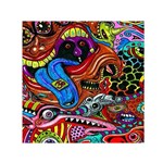 Psychedelic Trippy Hippie  Weird Art Square Satin Scarf (30  x 30 )