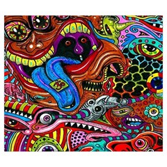 Psychedelic Trippy Hippie  Weird Art Zipper Large Tote Bag from ArtsNow.com Back