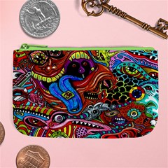 Psychedelic Trippy Hippie  Weird Art Large Coin Purse from ArtsNow.com Front