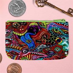 Psychedelic Trippy Hippie  Weird Art Large Coin Purse from ArtsNow.com Back