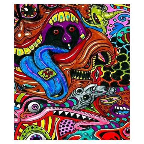 Psychedelic Trippy Hippie  Weird Art Drawstring Pouch (XS) from ArtsNow.com Front