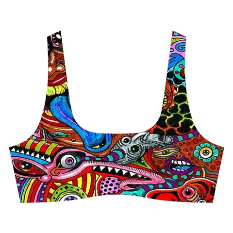 Psychedelic Trippy Hippie  Weird Art Cross Back Hipster Bikini Set from ArtsNow.com Front
