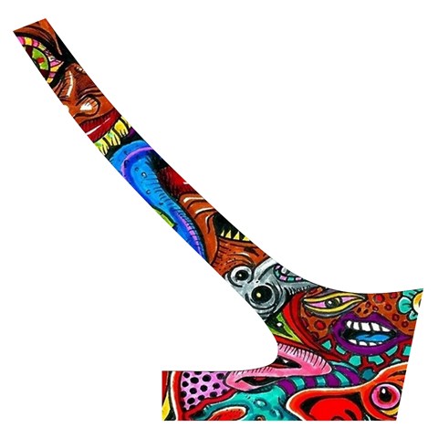 Psychedelic Trippy Hippie  Weird Art Cross Back Hipster Bikini Set from ArtsNow.com Back Right