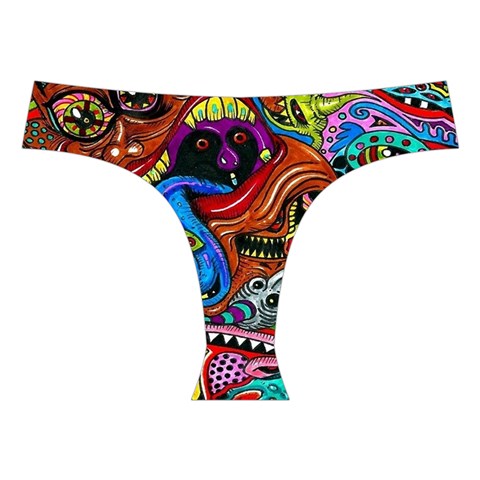 Psychedelic Trippy Hippie  Weird Art Cross Back Hipster Bikini Set from ArtsNow.com Front Under
