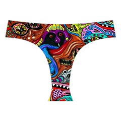 Psychedelic Trippy Hippie  Weird Art Cross Back Hipster Bikini Set from ArtsNow.com Front Under