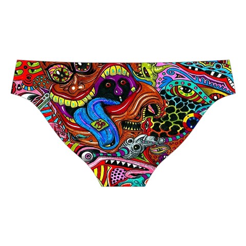 Psychedelic Trippy Hippie  Weird Art Cross Back Hipster Bikini Set from ArtsNow.com Back Under