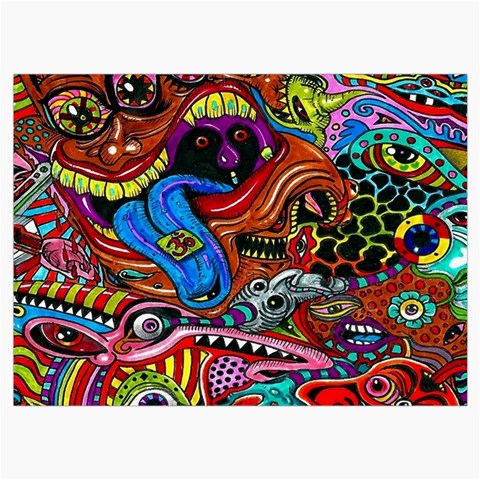 Psychedelic Trippy Hippie  Weird Art Roll Up Canvas Pencil Holder (M) from ArtsNow.com Front