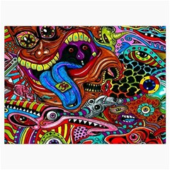 Psychedelic Trippy Hippie  Weird Art Roll Up Canvas Pencil Holder (M) from ArtsNow.com Front
