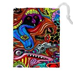 Psychedelic Trippy Hippie  Weird Art Drawstring Pouch (4XL)