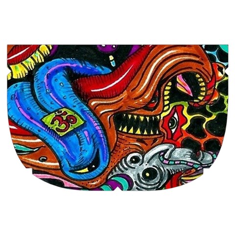 Psychedelic Trippy Hippie  Weird Art Make Up Case (Small) from ArtsNow.com Side Right