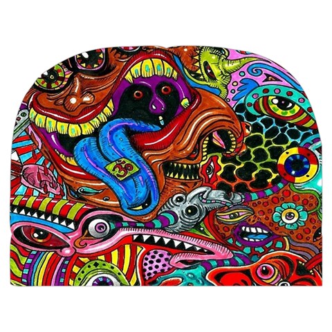 Psychedelic Trippy Hippie  Weird Art Make Up Case (Medium) from ArtsNow.com Back