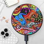 Psychedelic Trippy Hippie  Weird Art Wireless Fast Charger(Black)