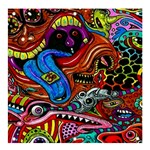 Psychedelic Trippy Hippie  Weird Art Banner and Sign 4  x 4 