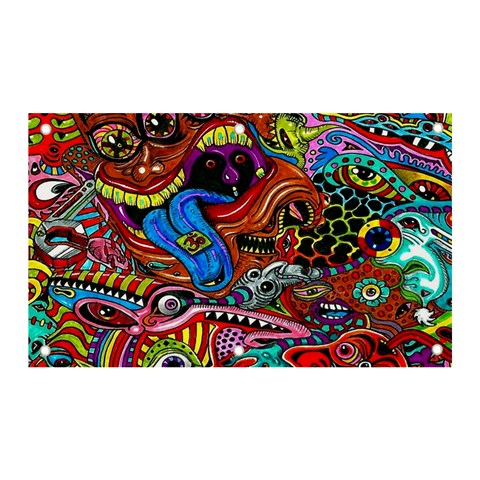 Psychedelic Trippy Hippie  Weird Art Banner and Sign 5  x 3  from ArtsNow.com Front