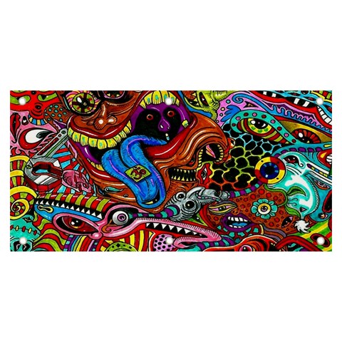 Psychedelic Trippy Hippie  Weird Art Banner and Sign 6  x 3  from ArtsNow.com Front
