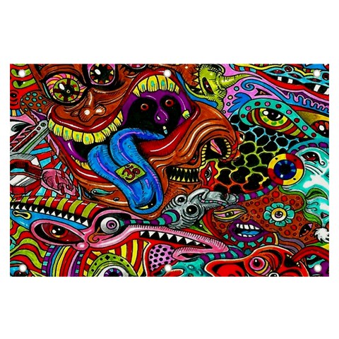 Psychedelic Trippy Hippie  Weird Art Banner and Sign 6  x 4  from ArtsNow.com Front