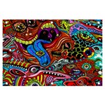 Psychedelic Trippy Hippie  Weird Art Banner and Sign 6  x 4 