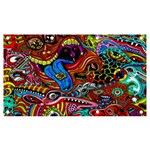 Psychedelic Trippy Hippie  Weird Art Banner and Sign 7  x 4 