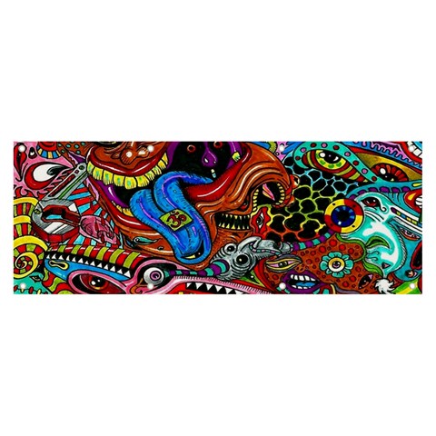Psychedelic Trippy Hippie  Weird Art Banner and Sign 8  x 3  from ArtsNow.com Front
