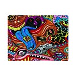 Psychedelic Trippy Hippie  Weird Art Premium Plush Fleece Blanket (Mini)