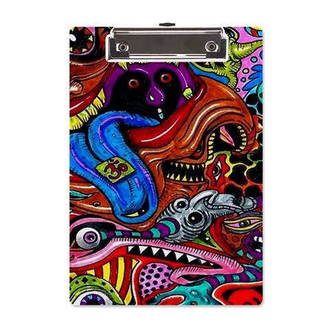 Psychedelic Trippy Hippie  Weird Art A5 Acrylic Clipboard from ArtsNow.com Front