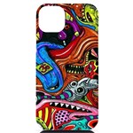 Psychedelic Trippy Hippie  Weird Art iPhone 14 Plus Black UV Print Case