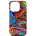 Psychedelic Trippy Hippie  Weird Art iPhone 14 Pro Black UV Print Case