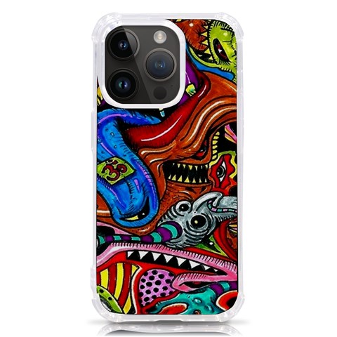 Psychedelic Trippy Hippie  Weird Art iPhone 14 Pro TPU UV Print Case from ArtsNow.com Front