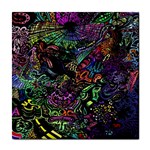 Trippy Dark Psychedelic Tile Coaster