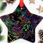 Trippy Dark Psychedelic Ornament (Star)