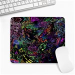 Trippy Dark Psychedelic Large Mousepad