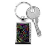 Trippy Dark Psychedelic Key Chain (Rectangle)
