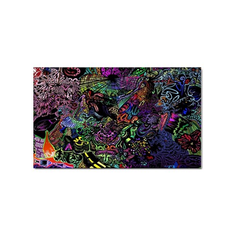 Trippy Dark Psychedelic Sticker (Rectangular) from ArtsNow.com Front