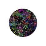 Trippy Dark Psychedelic Magnet 3  (Round)