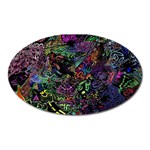 Trippy Dark Psychedelic Oval Magnet