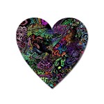 Trippy Dark Psychedelic Heart Magnet